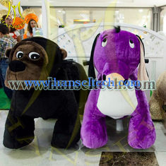 China Hansel battery coin operated animal dog ride for malls plush animal rides proveedor