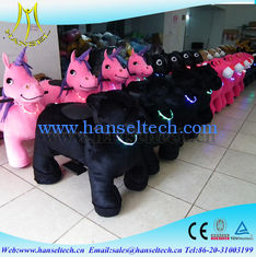 China Hansel battery operated coin op game ride electric toys amusement park stuffed animal unicorn on wheels for sales proveedor