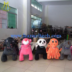 China Hansel giant plush animals kids riding amusement rides manufacturers battery powered ride on animals mall car for kids proveedor