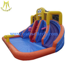 China Hansel cheap inflatable outdoor playground inflatable bouncer with water slide factory proveedor