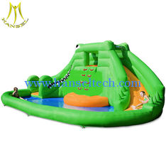 China Hansel outdoor games water slide giant inflatable with pool for amusement park proveedor