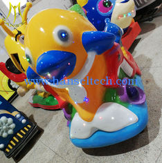 China Hansel  cheap fiber glass kiddie rides amusament coin kiddie rides dolphin proveedor