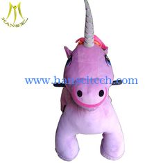 China Hansel coin operated walking animal rides for mall motorized animal plush unicorn rides proveedor