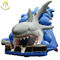 Hansel low price amusement park inflatable toys shark slide for children in game center proveedor