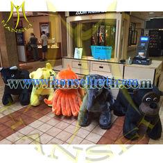 China Hansel coin operated animal cars for shoping mall electric toy rides with cute cartoon figuers proveedor