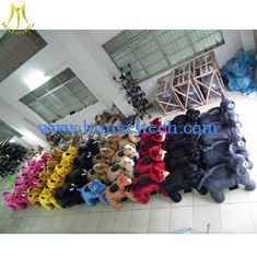 China Hansel Plush Motorized Animals 4 Wheels Bicycle Toy Ride Coin Batteries For Kids proveedor