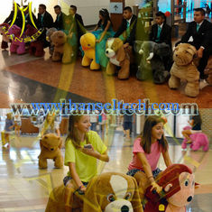China Hansel coin operated indoor ride on animals electric rides with rechargeable battery in hire rental proveedor