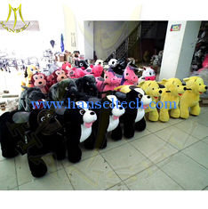 China Hansel 4 wheel electric walking horse toy kid stuffed animal scooter with LED necklace proveedor