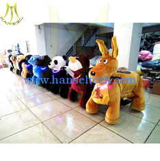 China Hansel factory direct big size plush animals 4 wheel kid stuffed zoo animal scooter proveedor
