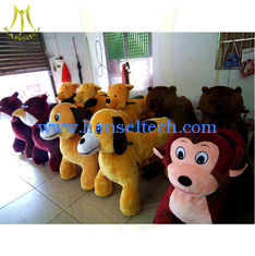 China Hansel pay attention to details kids riding train amusement park moving outdoor motorized plush riding animals proveedor