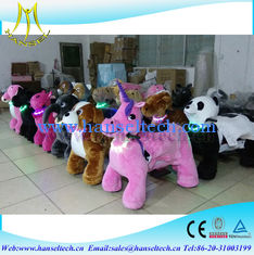 China Hansel battery coin operated kids rides amusement machine amusement park equipment plush electric horse toy for sales proveedor