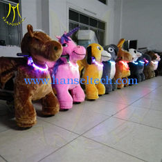 China Hansel entertainment coin operated electric plush electric dog amusement park ride manufacturer electric toys car proveedor