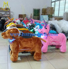 China Hansel mini carousel rides for sale unicorn motorized plush animal hot sale ce factory animal scooter amusement ride proveedor