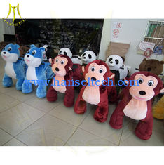 China Hansel mechanical horses for children kids coin operated game machine plush toys stuffed animals on wheels proveedor
