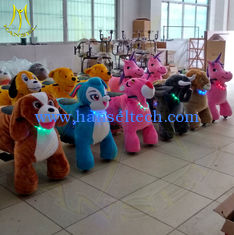 China Hansel electric rideable animal coin electric swings kiddie rides car soft animal scooter rides cars motorized plush proveedor