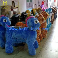 China Hansel kids playground equipment helicopter soft animal scooter rides cars coin electric swings stuffed animal scooter proveedor