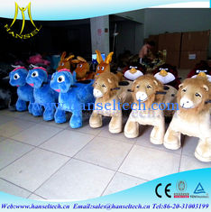 China Hansel amusement ride coin operated kiddie rides for sale plush toys stuffed animals on wheels zippy pets proveedor