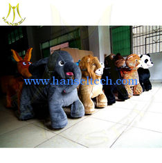China Hansel kids rides amusement machines plush animal electric scooterelectric ride on horse toy rideable animal proveedor