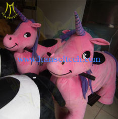 China Hansel kiddie rides china theme park equipment for sale plush electrical animal toy car electric walking horse toy proveedor