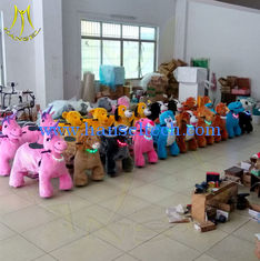 China Hansel coin operated horse ride motorized riding toys rohs standard luck cow electric motorized scooter with rich toys proveedor