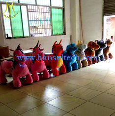 China Hansel  kiddie ride time controller kiddy ride for sale coin operated plush toys stuffed animals on wheels kids proveedor