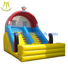 China Hansel stock inflatable amusement park kids jumping castle with slide supplier proveedor