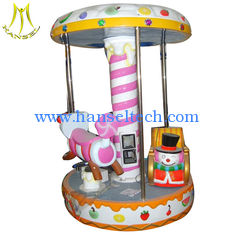 China Hansel  amusement park ride  coin operated rocking machine kids merry go round for sale proveedor