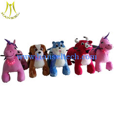 China Hansel mountable animals motorized plush animals ride toys battery powered proveedor