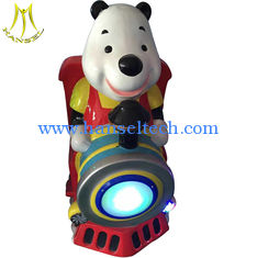 China Hansel coin operated kiddie ride on bear train children indoor games machine proveedor