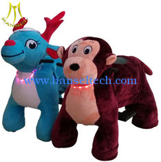 China Hansel wholesale coin operated motorized plush riding animals for mall proveedor