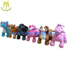 China Hansel wholesale walking coin operated motorized plush riding animals proveedor