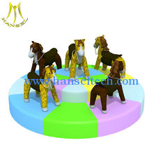 China Hansel  amusement rides manufacturer baby electric soft play carousel proveedor