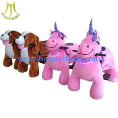 China Hansel indoor kiddie ride on horse plush toy for amusement park proveedor