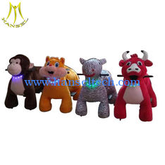 China Hansel  2018 kids coin operated stuffed animal unicorn on wheels for indoor /outdoor rides proveedor