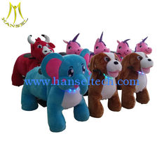China Hansel  plush toys stuffed animals on wheels battery operated ride animals zoo riders proveedor