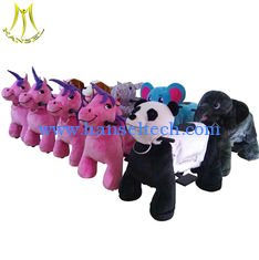China Hansel wholesale amusement kids plush motorized riding animals in shopping mall proveedor
