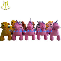 China Hansel amusement outdoor coin operated plush ride on animal battery toy car proveedor