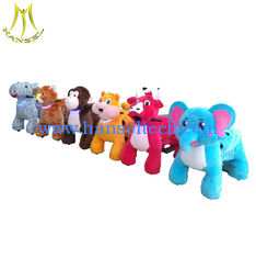 China Hansel  plush spraying machine motorized plush riding animals mall car for kids proveedor