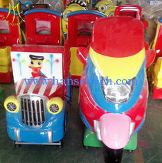 China Hansel  theme park equipment for sale swing motor ride fiber glass electric kid motorcycle ride on toy proveedor