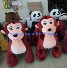 China Hansel   hot sale children plush battery operated zoo animal toys happy monkey ride in mall proveedor