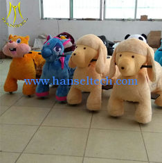 China Hansel safari plush animals funny moving animal horse rides toys for family parties proveedor