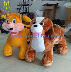China Hansel high quality battery operated 4 wheels scooter motorized plush riding animals with batttery indicator proveedor