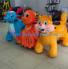 China Hansel children's electric car ride on toy plush animal rides electric animal scooter ride proveedor