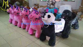 China Hansel Hot selling shopping mall electric mountable animal plush ride proveedor