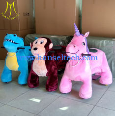 China Hansel  outdoor amusement park happy ride on animal giant plush electrical animal scooter proveedor