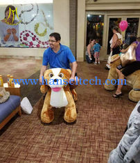 China Hansel  luna park equipment plush animal electronic dog toy rides for sale proveedor