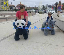 China Hansel Hot selling shopping mall electric mountable animal plush ride proveedor