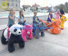 China Hansel outdoor playground walking coin operated motorized plush riding animals proveedor