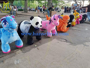 China Hansel plush toys stuffed animals on wheels plush animal electric scooter proveedor
