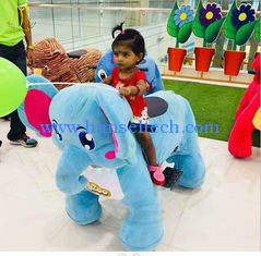 China Hansel  indoor kids coin operated animal joy ride shopping mall adult plush animal riding proveedor